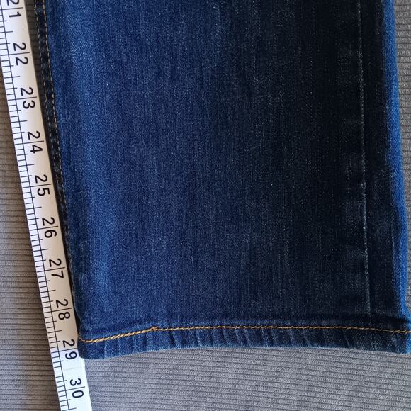 Levis 513 Jeans 36x30 Blue Denim Slim Straight Mid Rise Dark Wash - Picture 6 of 10